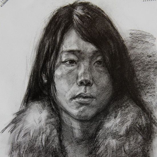 中国美术学院2013年素描头像高分试卷