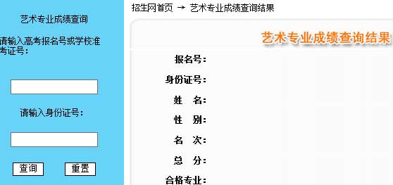 湖北经济学院2014年美术类专业成绩查询