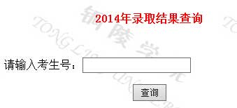 铜陵学院2014年艺术类高考录取结果查询