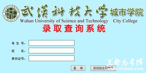 武汉科技大学城市学院2014年艺术类高考录取查询