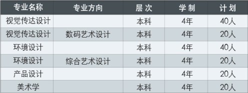 天津财经大学2015年艺术类专业招生计划