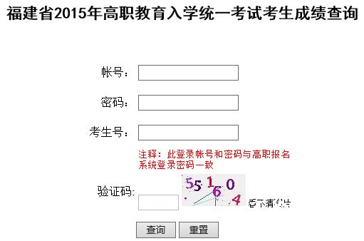 2015年福建高职美术类专业成绩查询