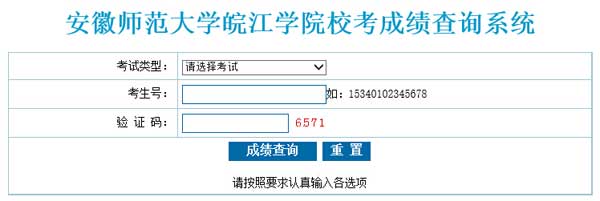 安徽师范大学皖江学院2015年艺术类专业成绩查询