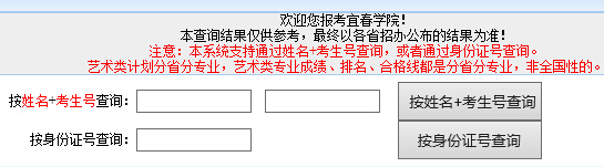 宜春学院2015年艺术类专业成绩查询