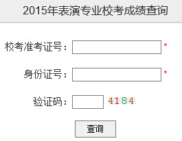 西安外国语大学2015年艺术类表演（影视表演）专业成绩查询