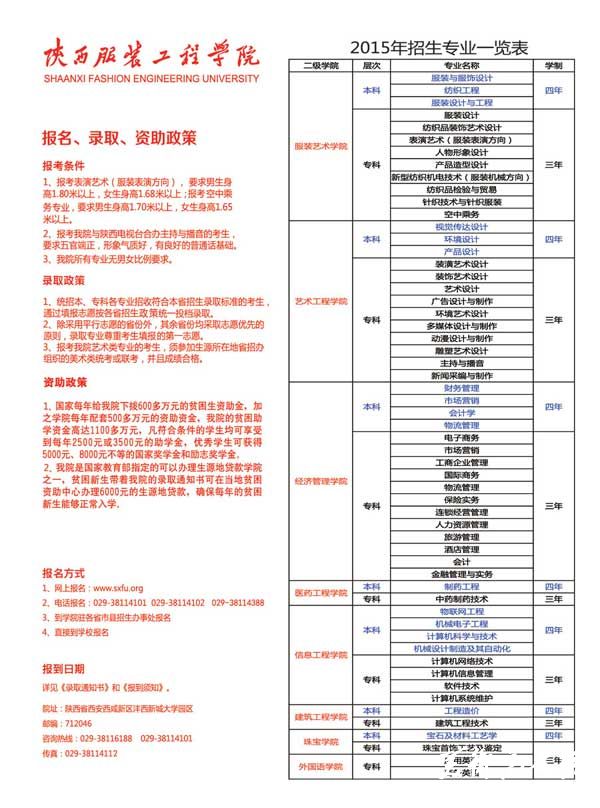 陕西服装工程学院2015年招生简章7