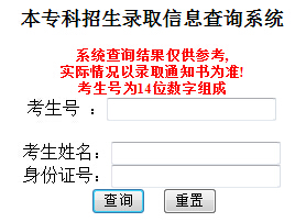 长春工业大学2015年高考录取结果查询