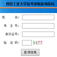 西安工业大学2015年高考录取结果查询