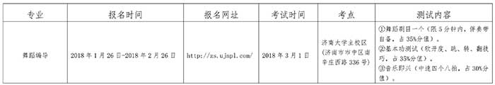 济南大学泉城学院2018年艺术类专业招生简章