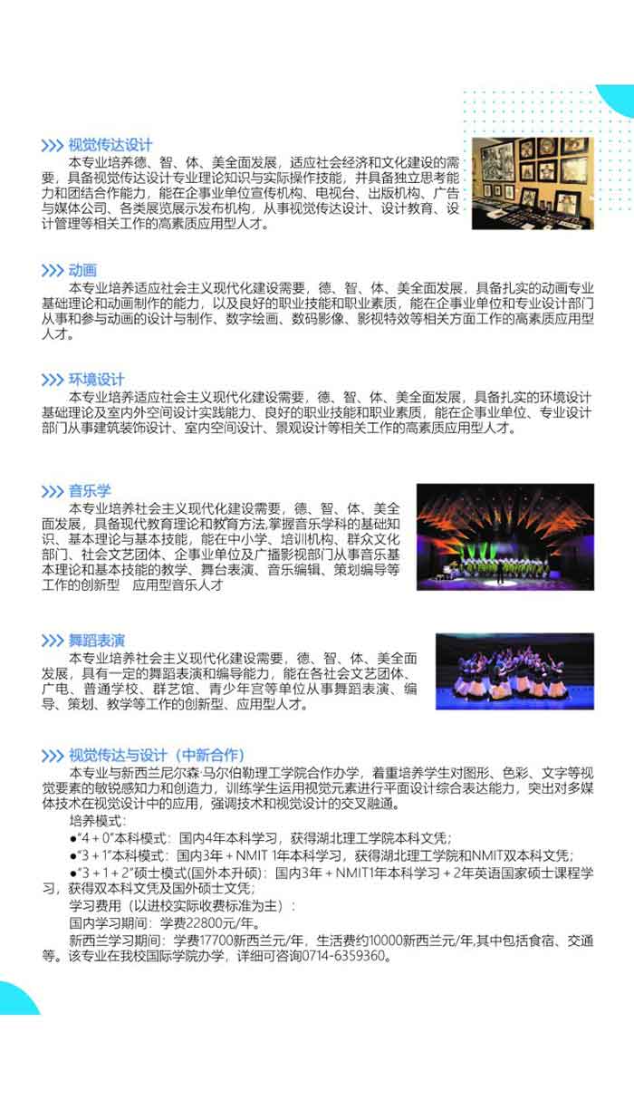 湖北理工学院2018年艺术类专业招生简章3