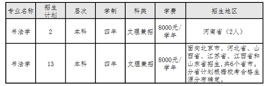 中央财经大学2020年艺术类招生简章