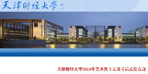 天津财经大学2010年艺术类专业成绩查询