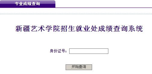 新疆艺术学院2010年艺术类专业成绩查询