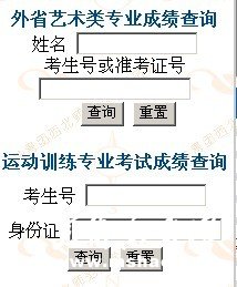 2011年赣南师范学院艺术类专业成绩查询