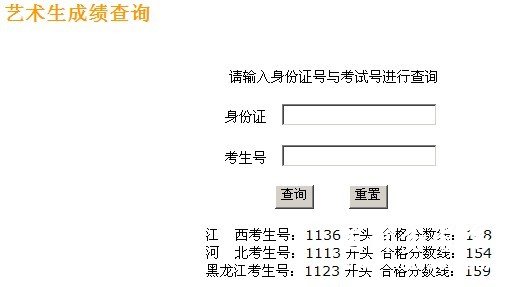 2011年沈阳工业大学艺术招生考试成绩查询