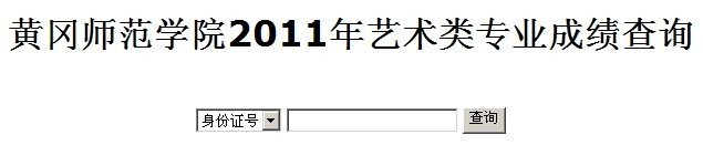 2011年黄冈师范学院艺术专业成绩查询