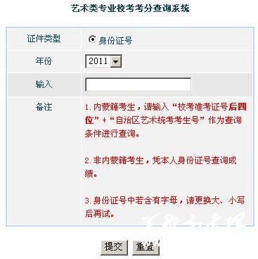 2011年西安科技大学艺术专业成绩查询