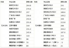 2011年中州大学艺术类录取分数线